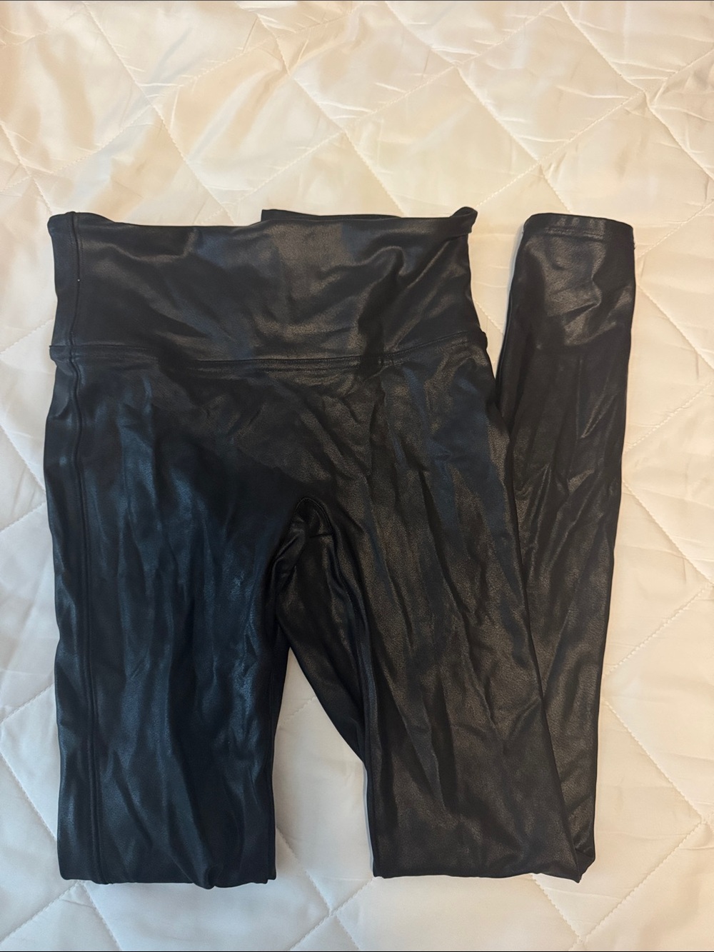 Spanx Black Faux Leather Leggings